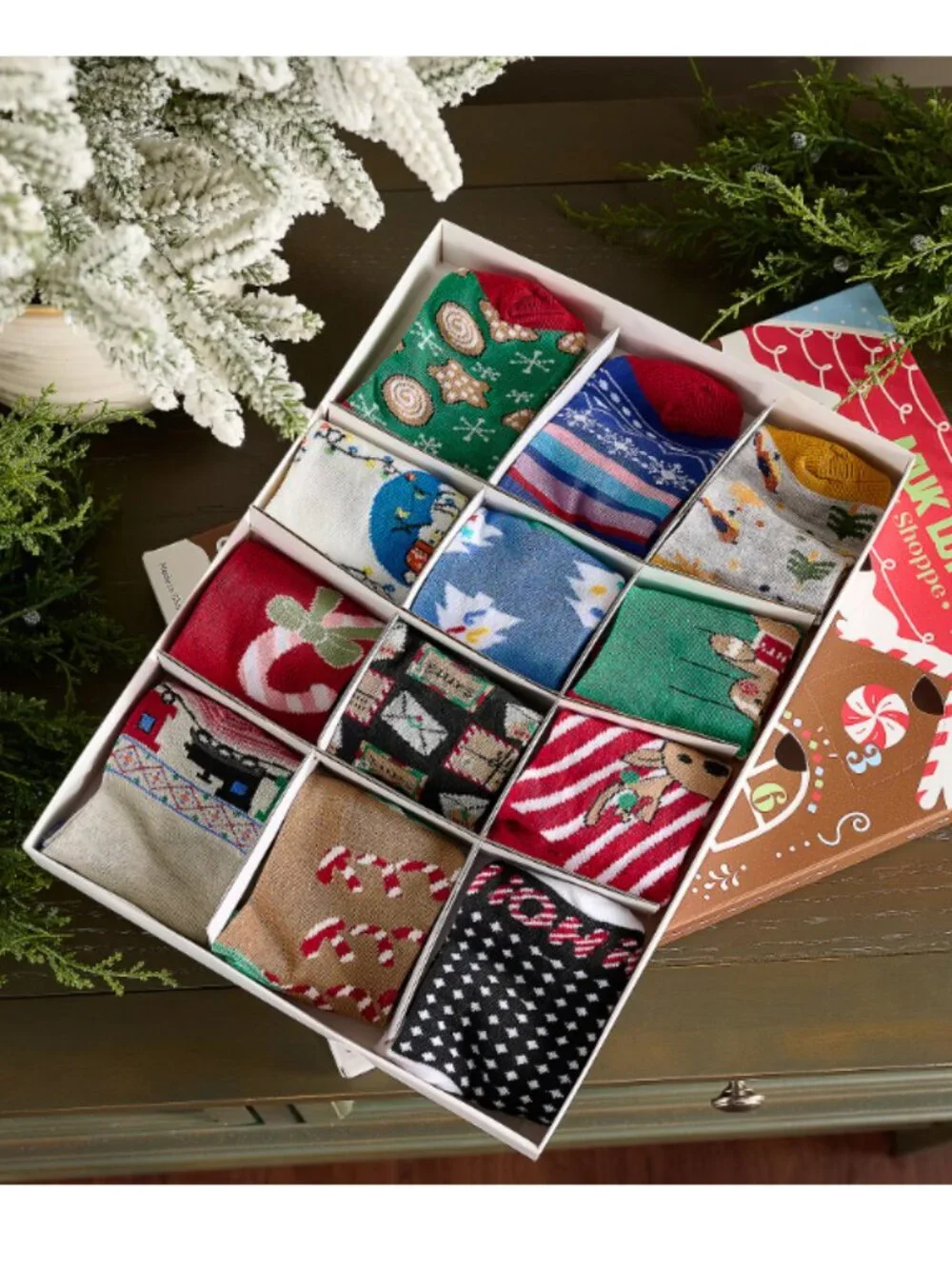 MUK LUKS Kid's 12 Days of Christmas Socks